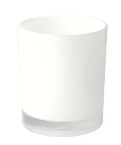 Opaque White Oxford Style Candle Jar